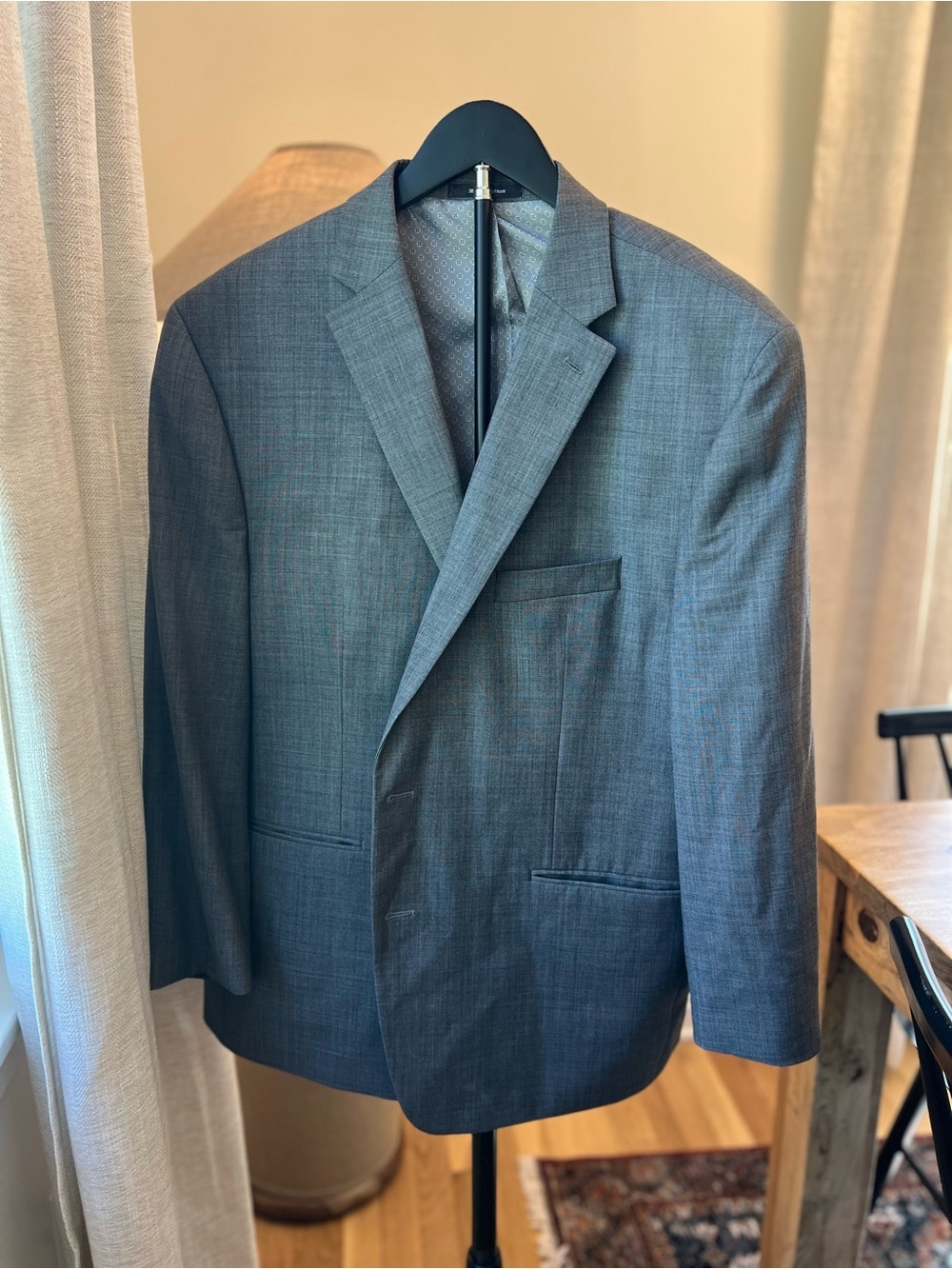 Lauren Ralph Lauren Men's Gray Sport Coat Suit Jacket 48R Wool Blend 2-Button